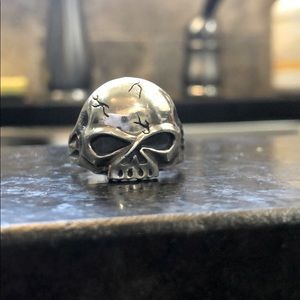 Harley-Davidson Scull Ring Sterling Silver